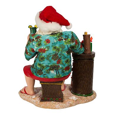 Kurt Adler Tiki Beach Santa Christmas Table Decor