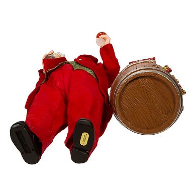 Kurt Adler Wine Tasting Santa Christmas Table Decor 2-piece Set