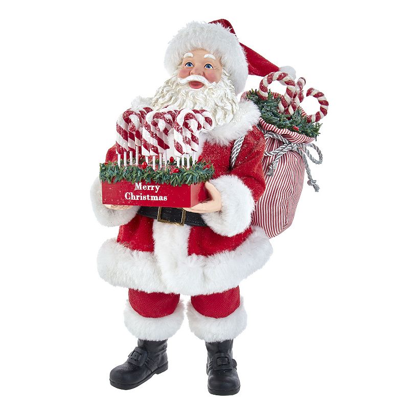 39422092 Kurt Adler Santa & Candy Cane Tray Christmas Table sku 39422092