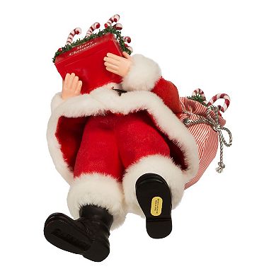Kurt Adler Santa & Candy Cane Tray Christmas Table Decor