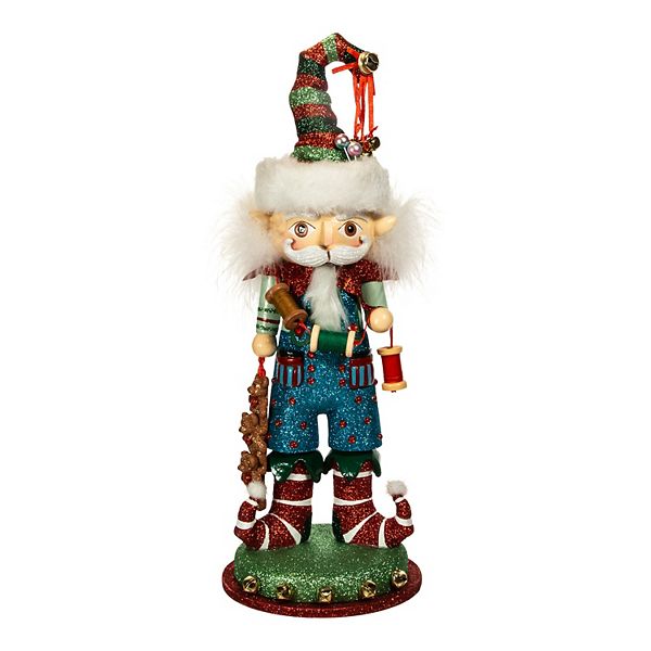 Kurt Adler Hollywood Elf & Teddy Bear Nutcracker Christmas Floor Decor