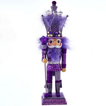 Kurt Adler Hollywood Purple King Nutcracker Christmas Floor Decor