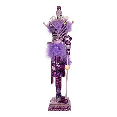 Kurt Adler Hollywood Purple King Nutcracker Christmas Floor Decor