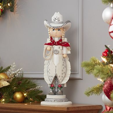 Kurt Adler Hollywood Rhinestone Cowgirl Nutcracker Christmas Floor Decor