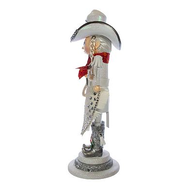 Kurt Adler Hollywood Rhinestone Cowgirl Nutcracker Christmas Floor Decor