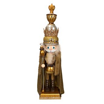 Kurt Adler Hollywood Gold King Nutcracker Christmas Floor Decor