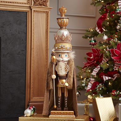 Kurt Adler Hollywood Gold King Nutcracker Christmas Floor Decor