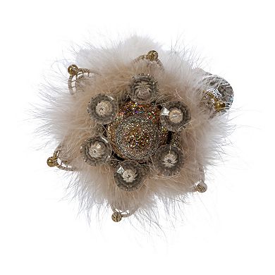 Kurt Adler Hollywood Platinum & Gold Glitter King Nutcracker Christmas Floor Decor