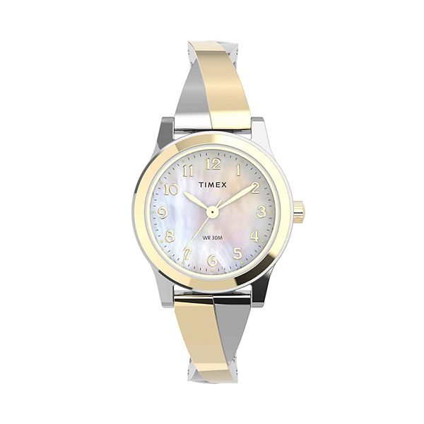 Timex® Women's Two Tone Stretch Bangle Expansion Band Watch - TW2V51100JT
