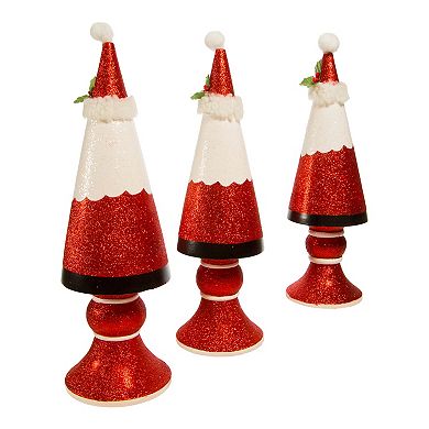 Santa Tree Christmas Table Decor 3-piece Set