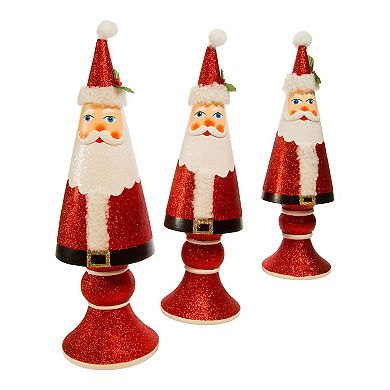 Santa Tree Christmas Table Decor 3-piece Set