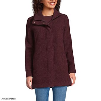 Women's Lands' End Boucle Fleece Coat
