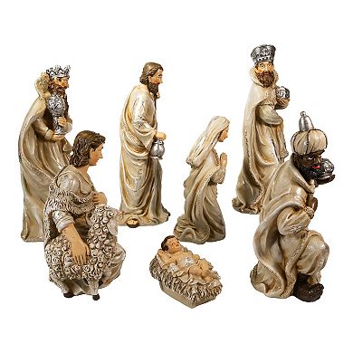 Kurt Adler Nativity Christmas Table Decor 7-piece Set
