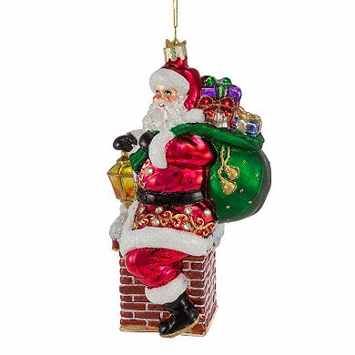 Adesivo Natale babbo natale in cerca di regali - Sticker adesivo