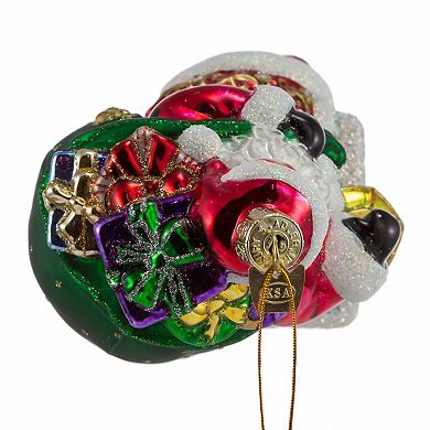 Kurt Adler Bellisimo Santa In Chimney Christmas Ornament