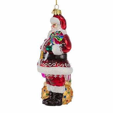 Kurt Adler Bellisimo Santa & Candy Christmas Ornament