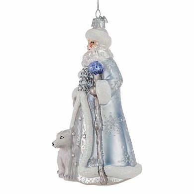 Kurt Adler Bellisimo Santa & Polar Bear Christmas Ornament