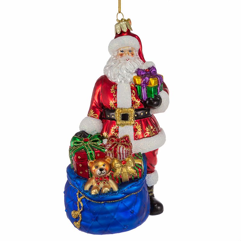 Kurt Adler Bellisimo Santa, Toys & Gifts Christmas Ornament, Multicolor