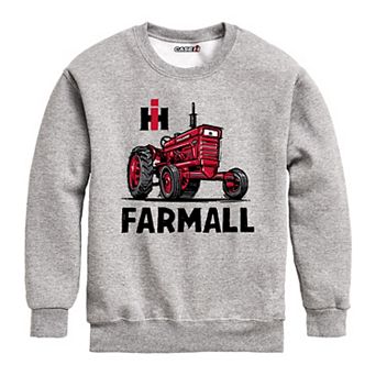 Boys 8-20 Case IH Farmall Tractor Crew Fleece Sweatshirt