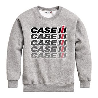 Boys 8-20 Case IH Faded Logo Repeat Crew Fleece Sweatshirt