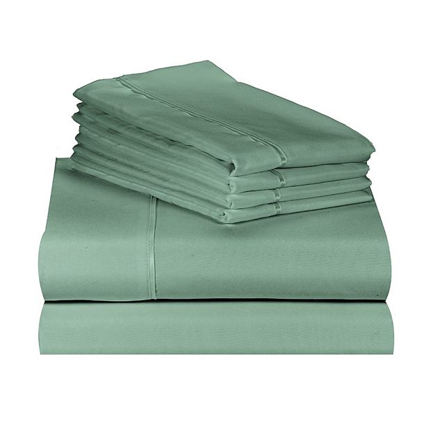 LuxClub 6 PC Sheet Set Sheets Deep Pockets 18 Eco Friendly Wrinkle Free  Sheets Machine Washable