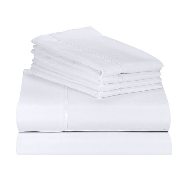 LuxClub 6 PC Queen Sheet Set, Bed Sheets Queen Size, Deep Pockets 18 Eco  Friendly Wrinkle