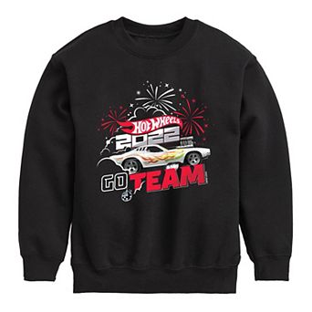 Boys 8-20 Hot Wheels Go Team Crew Fleece Sweatshirt