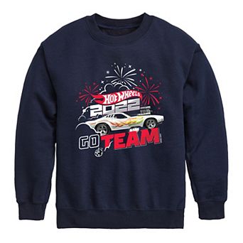Boys 8-20 Hot Wheels Go Team Crew Fleece Sweatshirt