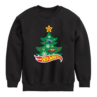 Boys 8-20 Hot Wheels Christmas Tree Crew Fleece Sweatshirt