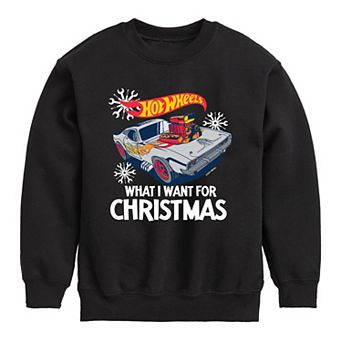 Boys 8-20 Hot Wheels For Christmas Crew Fleece Sweatshirt