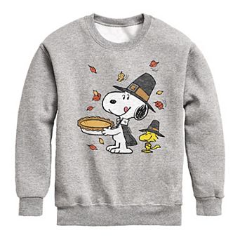 Boys 8-20 Peanuts Thanksgiving Pie Crew Fleece Sweatshirt