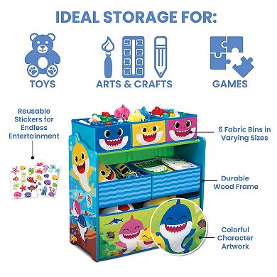 Delta Children Baby Shark 6-Bin Organizer