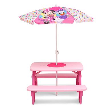 Disney's Minnie Mouse Picnic Table with Umbrella by Delta Children
