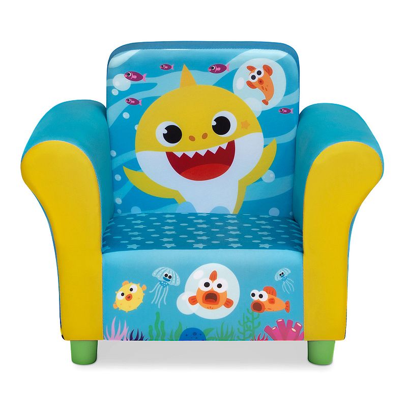 Delta Children Baby Shark Upholstered Chair, Blue