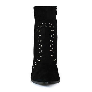 Yoki Blonde-11 Women's Heeled Ankle Boots