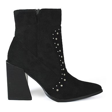 Yoki Blonde-11 Women's Heeled Ankle Boots