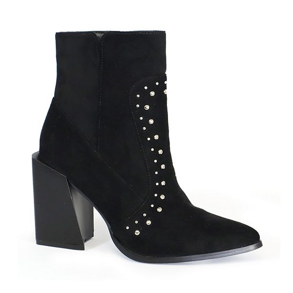 Yoki Blonde-11 Women's Heeled Ankle Boots