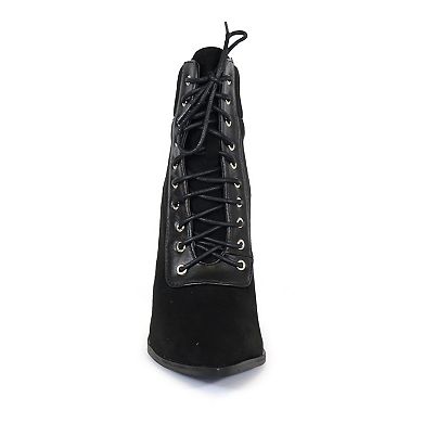 Yoki Blonde-25 Women's Heeled Ankle Boots