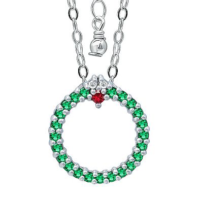Aleure Precioso Cubic Zirconia Wreath Pendant Necklace