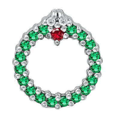 Aleure Precioso Cubic Zirconia Wreath Stud Earrings