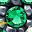 Gold Tone Green