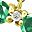 Gold Tone Green