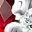 Silver Tone Red