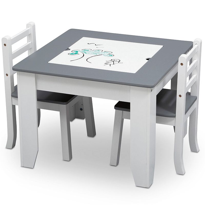 Delta Children Chelsea Table and Chairs Set, Grey