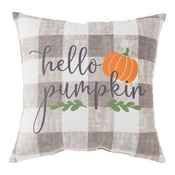 Greendale Home Fashions Fall Seasonal Hello Pumpkin Throw Pillow