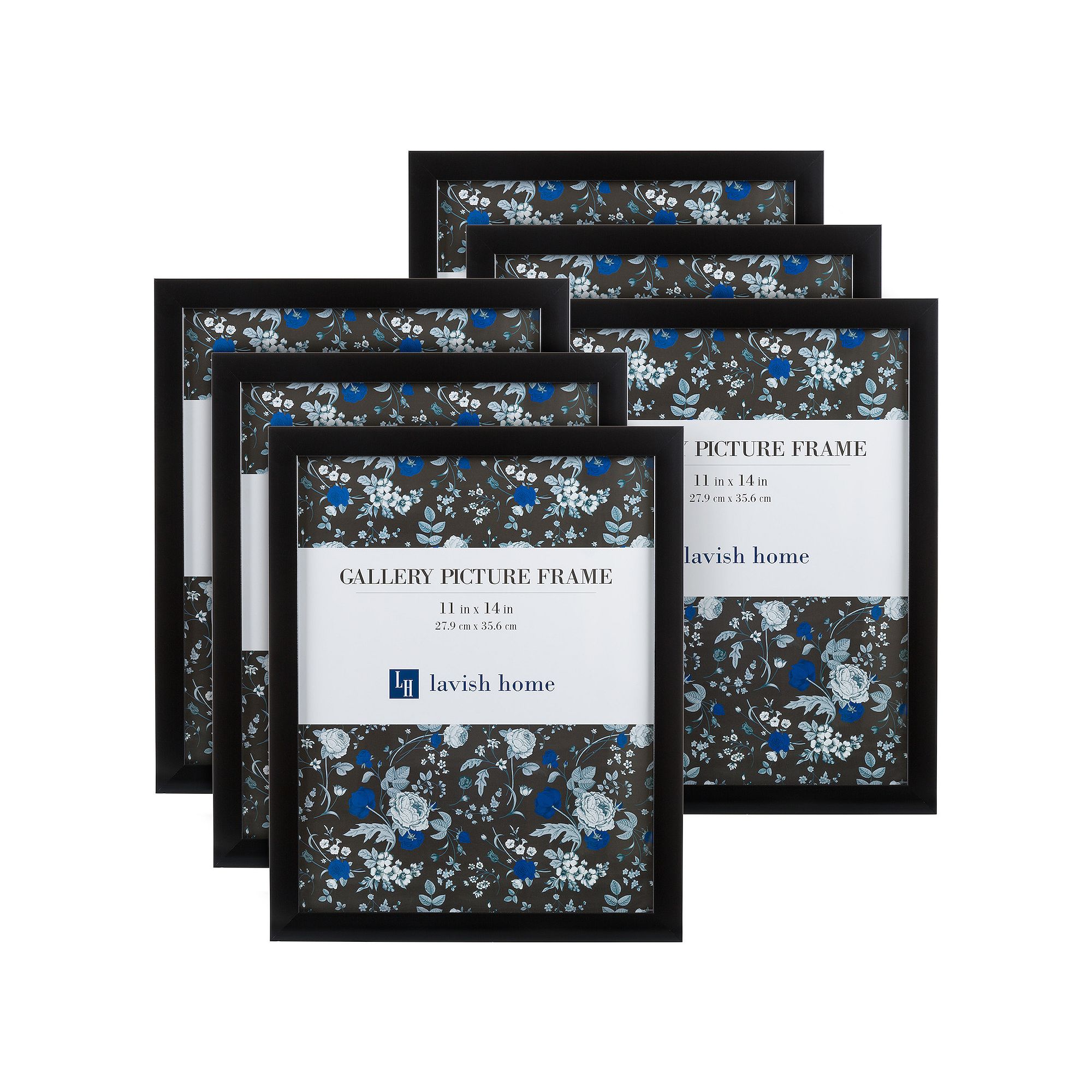 Lavish Home Classic Frame 6-piece Set, Black
