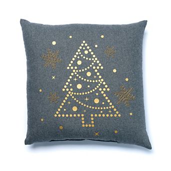Tempo Home Gold Christmas Tree Throw Pillow