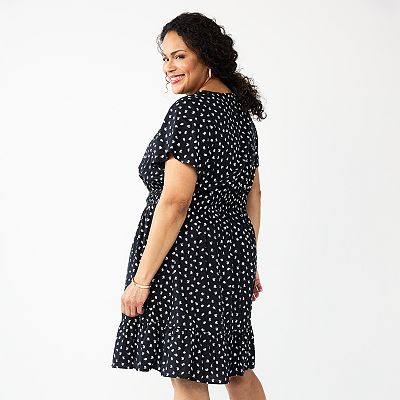 Plus Size Croft Barrow Flutter Sleeve Dress