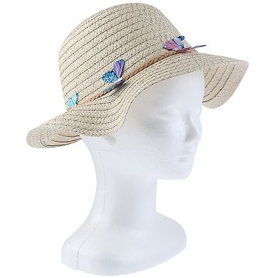 Girls 4-16 Elli by Capelli 3D Butterfly Short Brim Floppy Hat