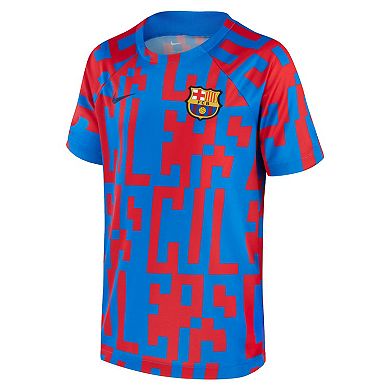 Men's Nike Blue Barcelona 2022/23 Pre-Match Top